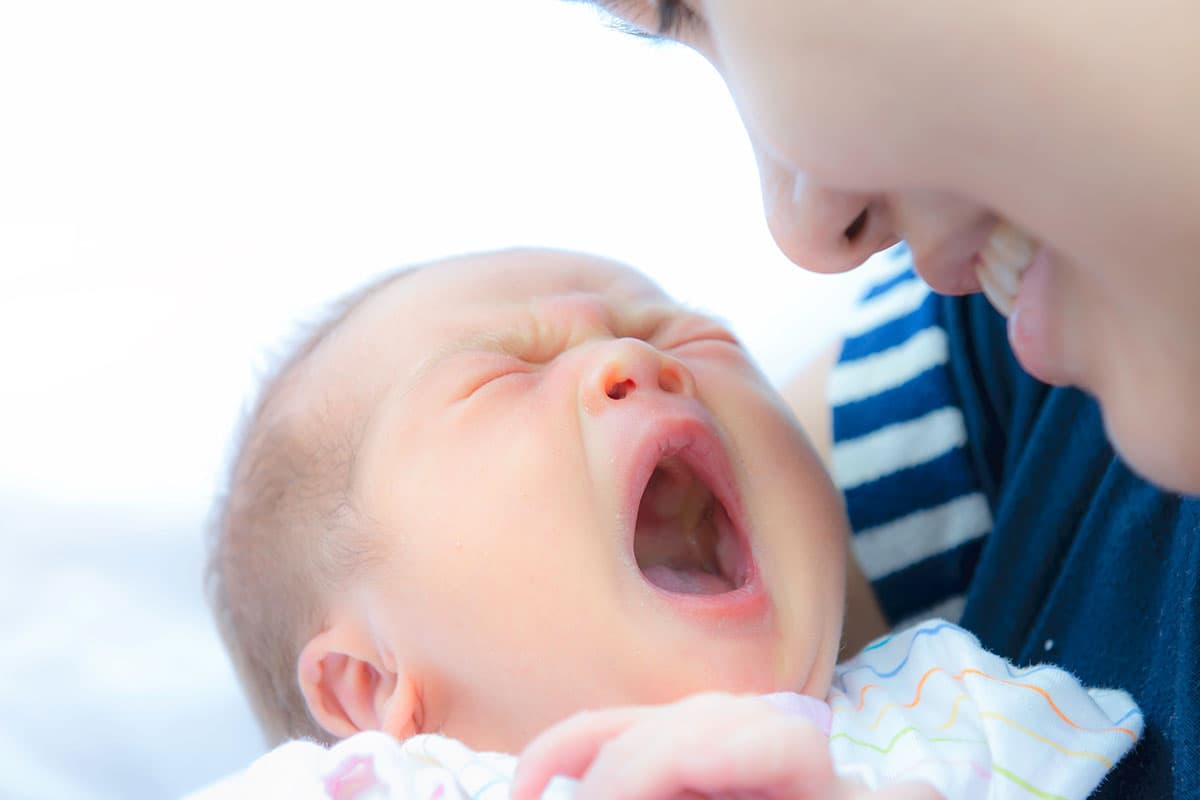 Yawning Baby Girl
